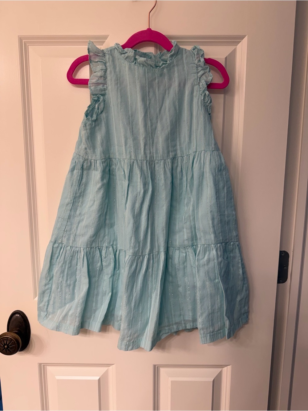 Janie and Jack by Rachel Zoe - Teal Ruffle Sleeve Tiered Dress